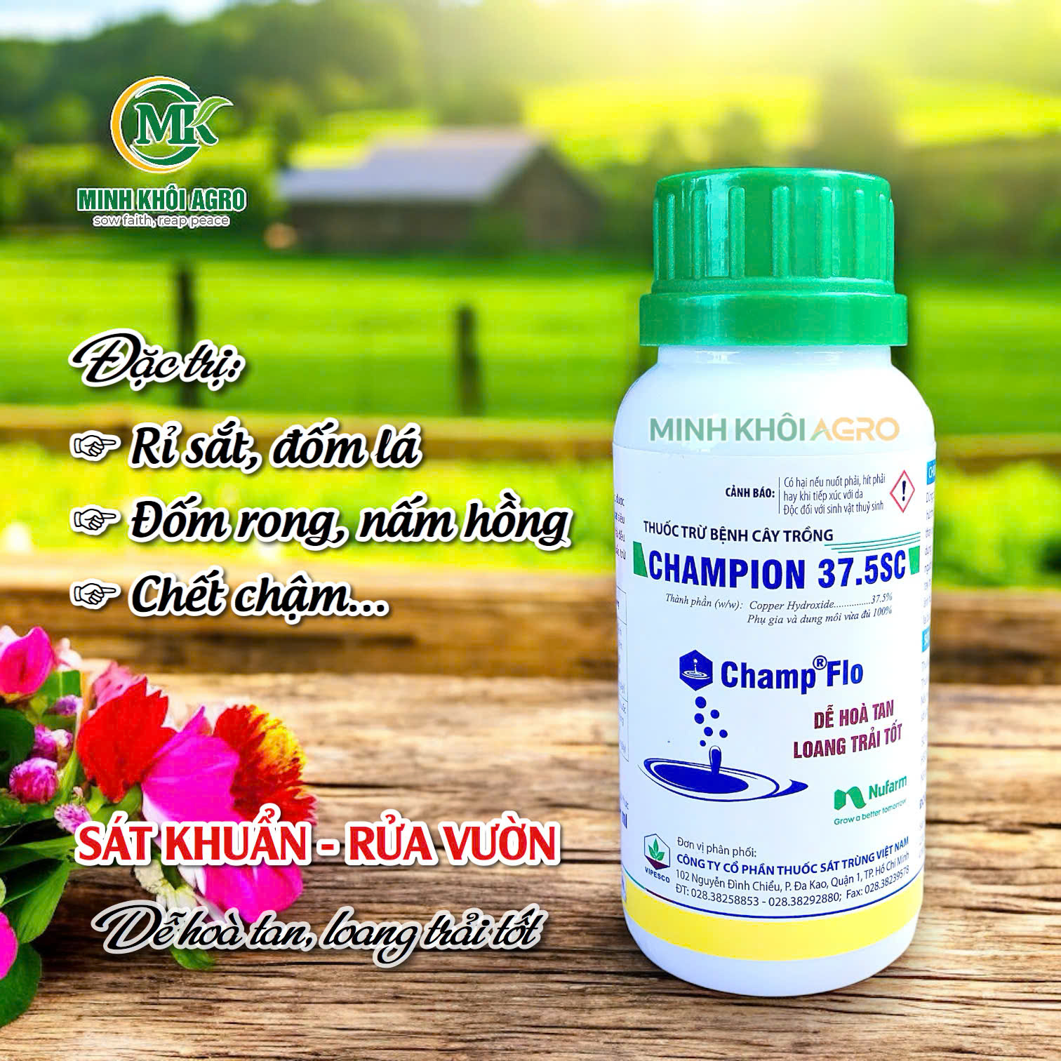 Thuốc trừ bệnh Champion 37.5SC - Chai 240ml